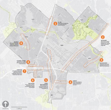 Mobility: Review the sites identified here and rank them in order from 1 through 9 with 1 being the top priority for the most important location for future mobility improvements.