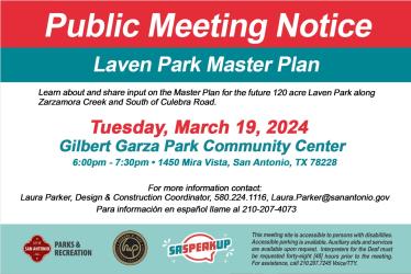 Laven Park Master Plan Public Input Meeting