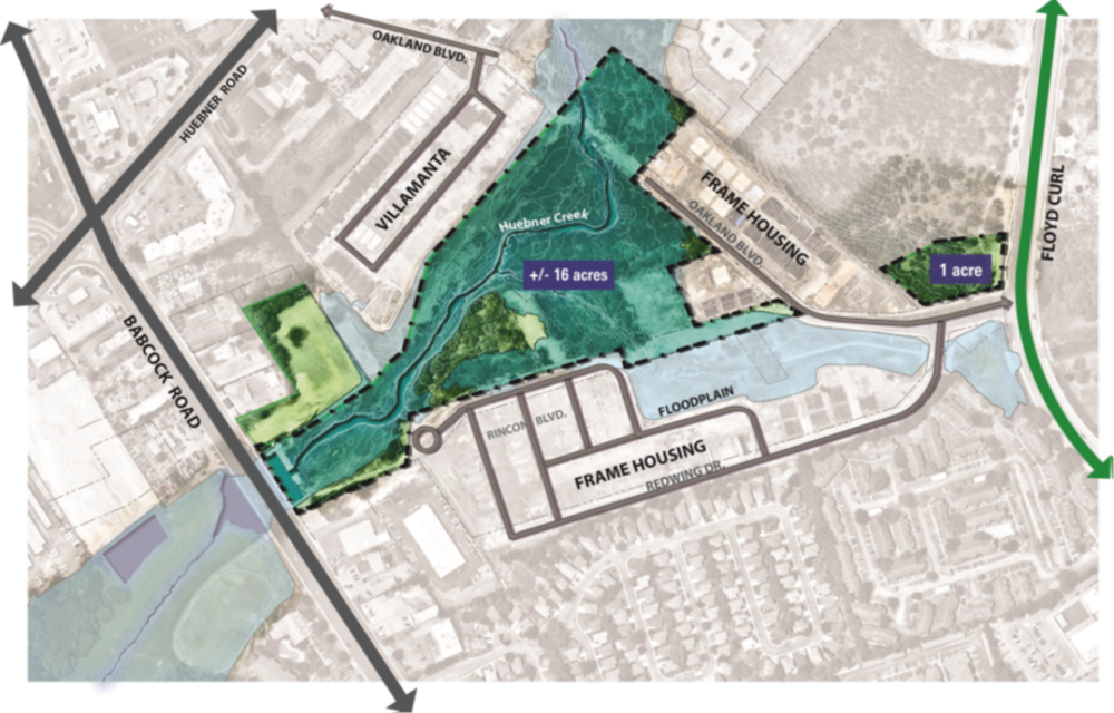 This photo shows a map of the new park area.